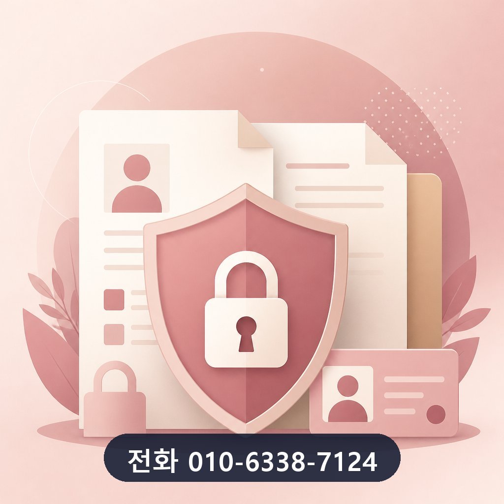 신용카드 현금화 업체 개인정보 보호 이미지 · 문의 010-6338-7124